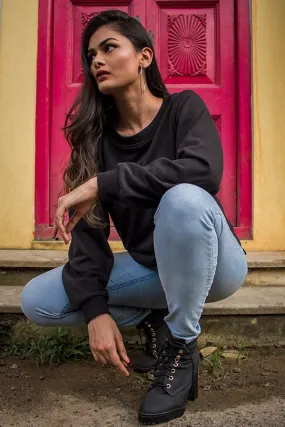 Norah Black Warm Pullover