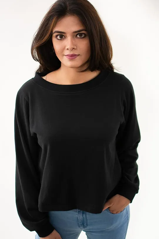 Norah Black Warm Pullover