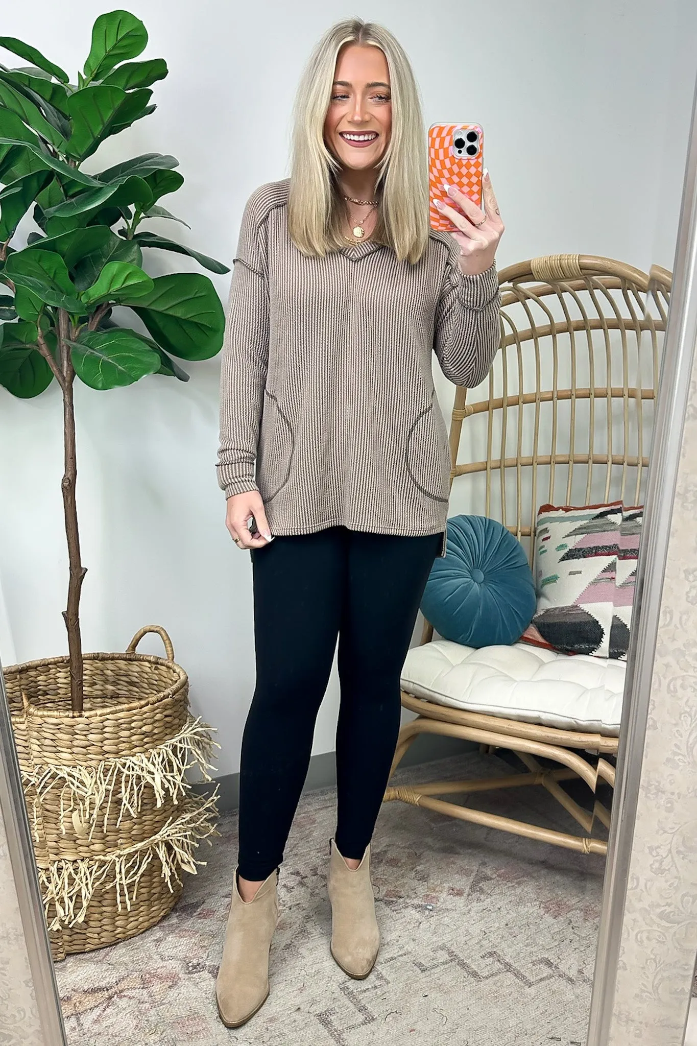 Olenah Rib Knit Long Sleeve Top - FINAL SALE