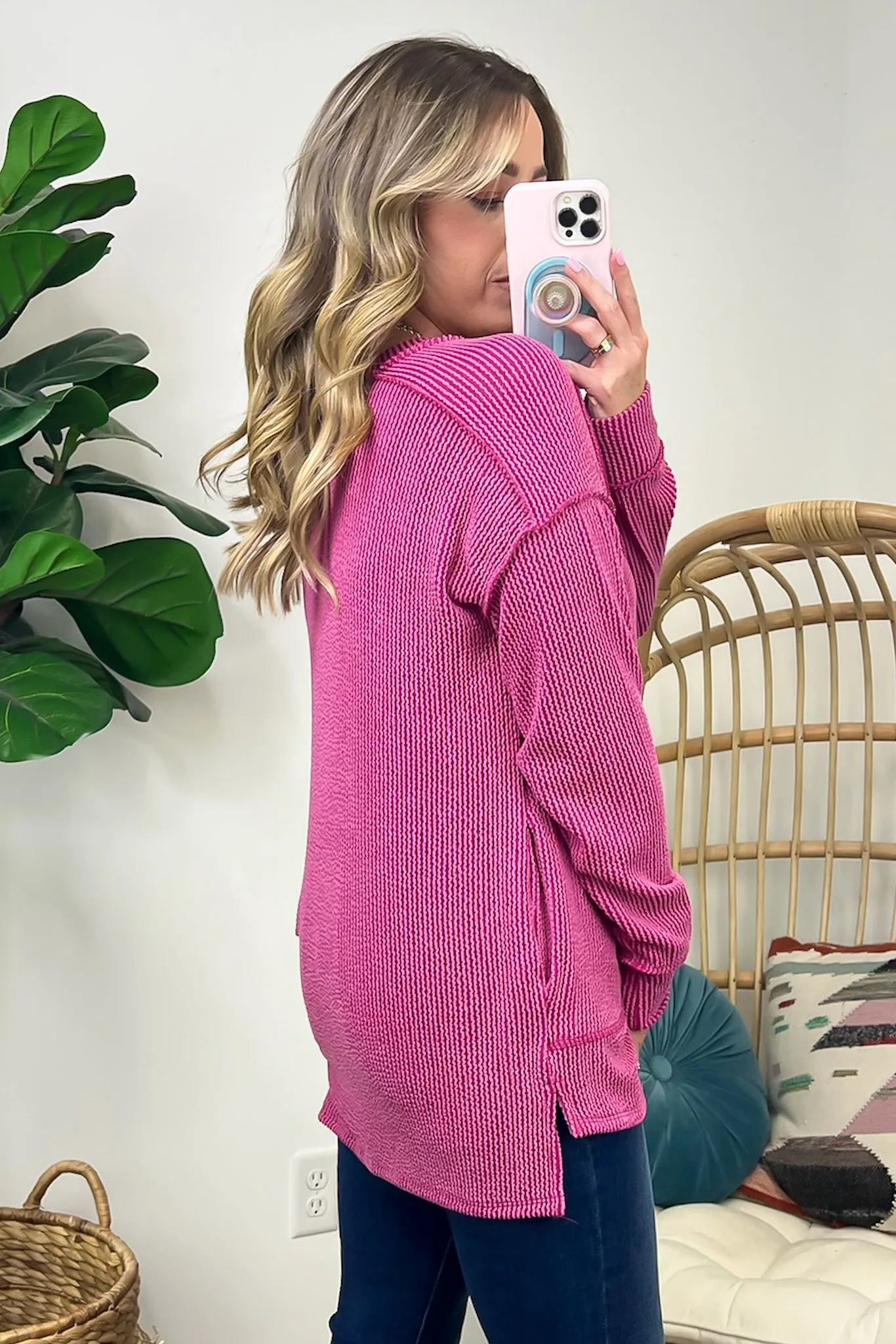 Olenah Rib Knit Long Sleeve Top - FINAL SALE