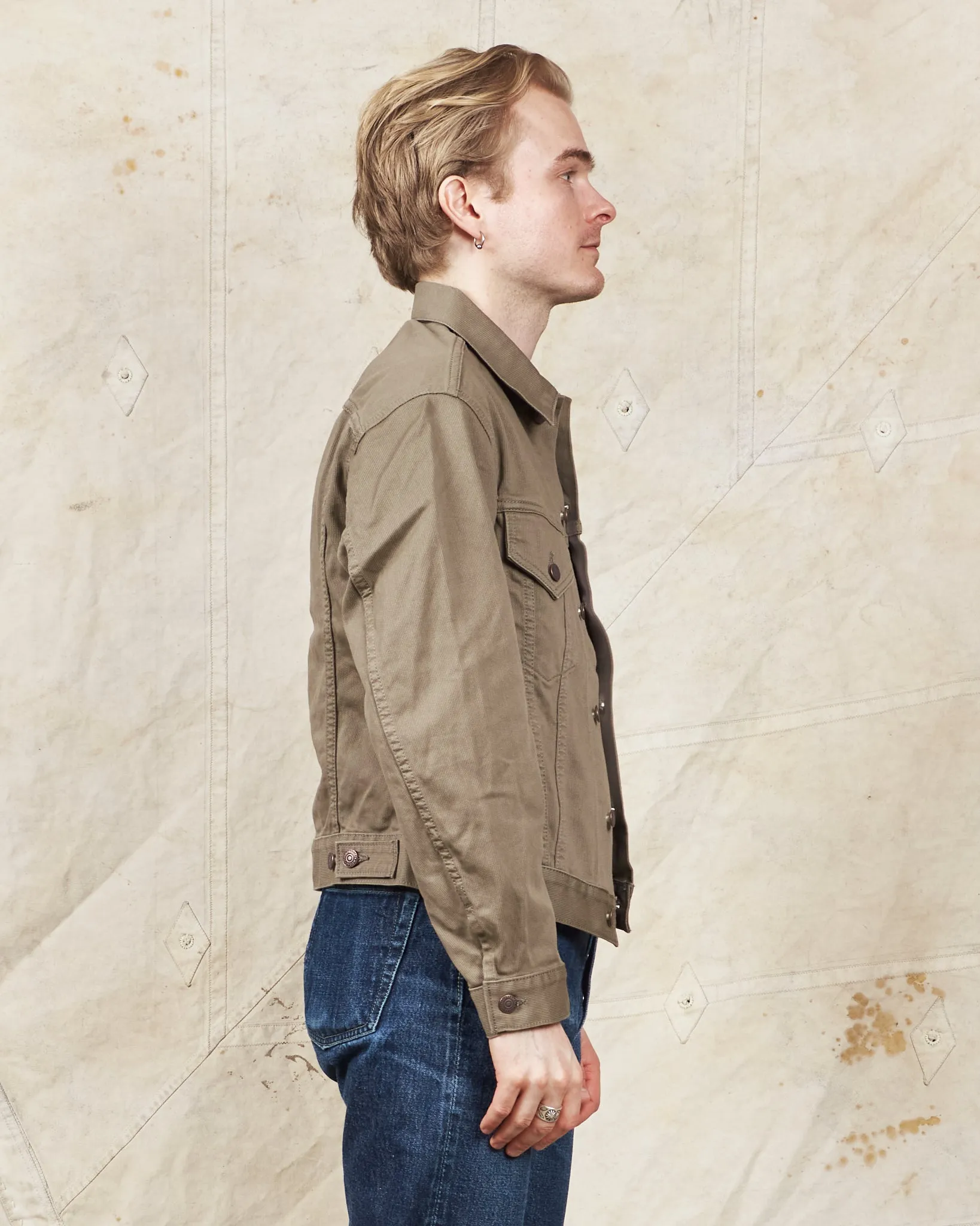 Orslow 60's Cotton Pique Jacket Dusty Olive