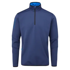 Oscar Jacobson Thorpe 1/2 Zip Fleece Pullover Top - Navy