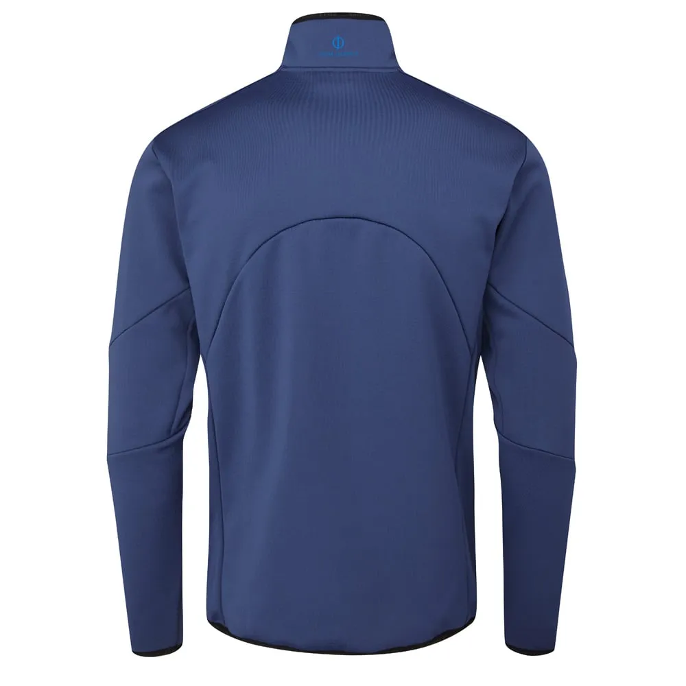 Oscar Jacobson Thorpe 1/2 Zip Fleece Pullover Top - Navy