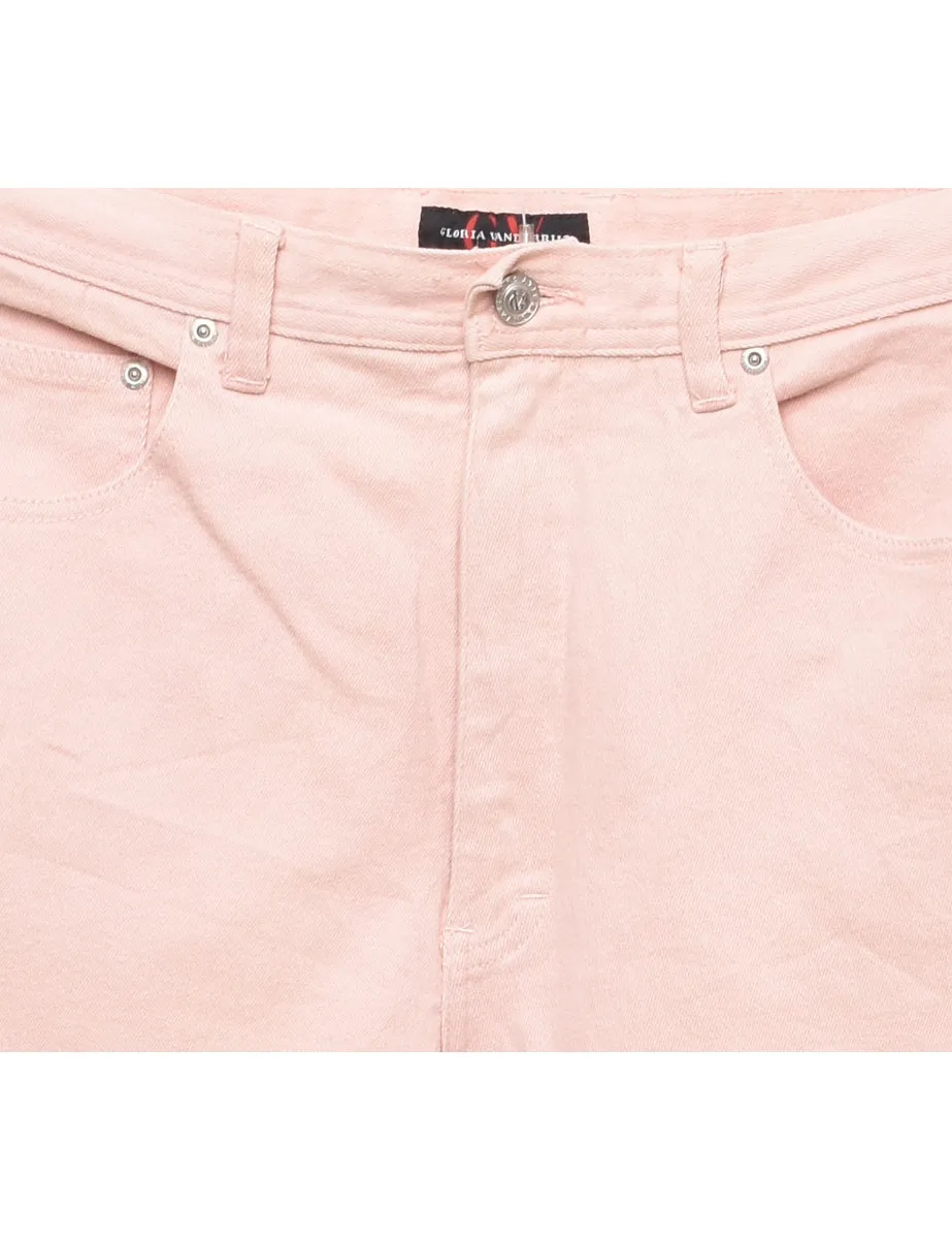 Pale Pink Tapered High Waist Jeans - W29 L30