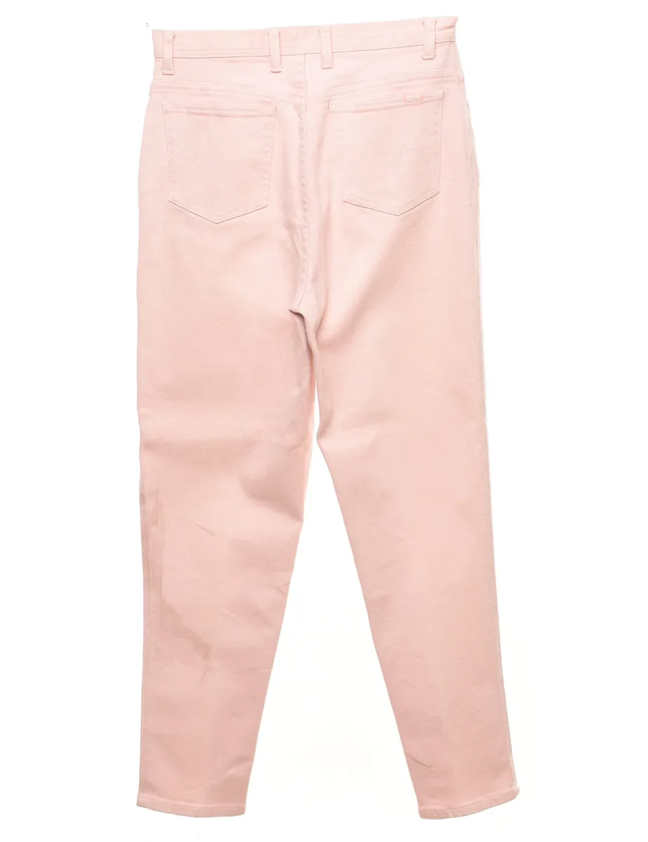 Pale Pink Tapered High Waist Jeans - W29 L30