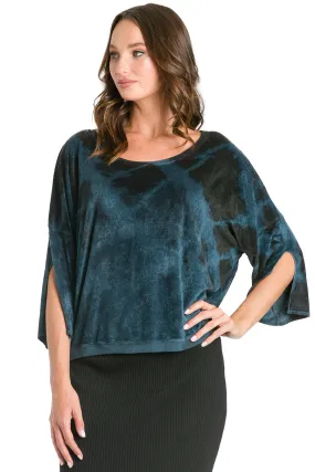 Pane Velour Tie Sleeve Slide Pullover