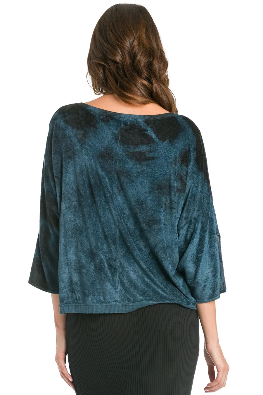 Pane Velour Tie Sleeve Slide Pullover