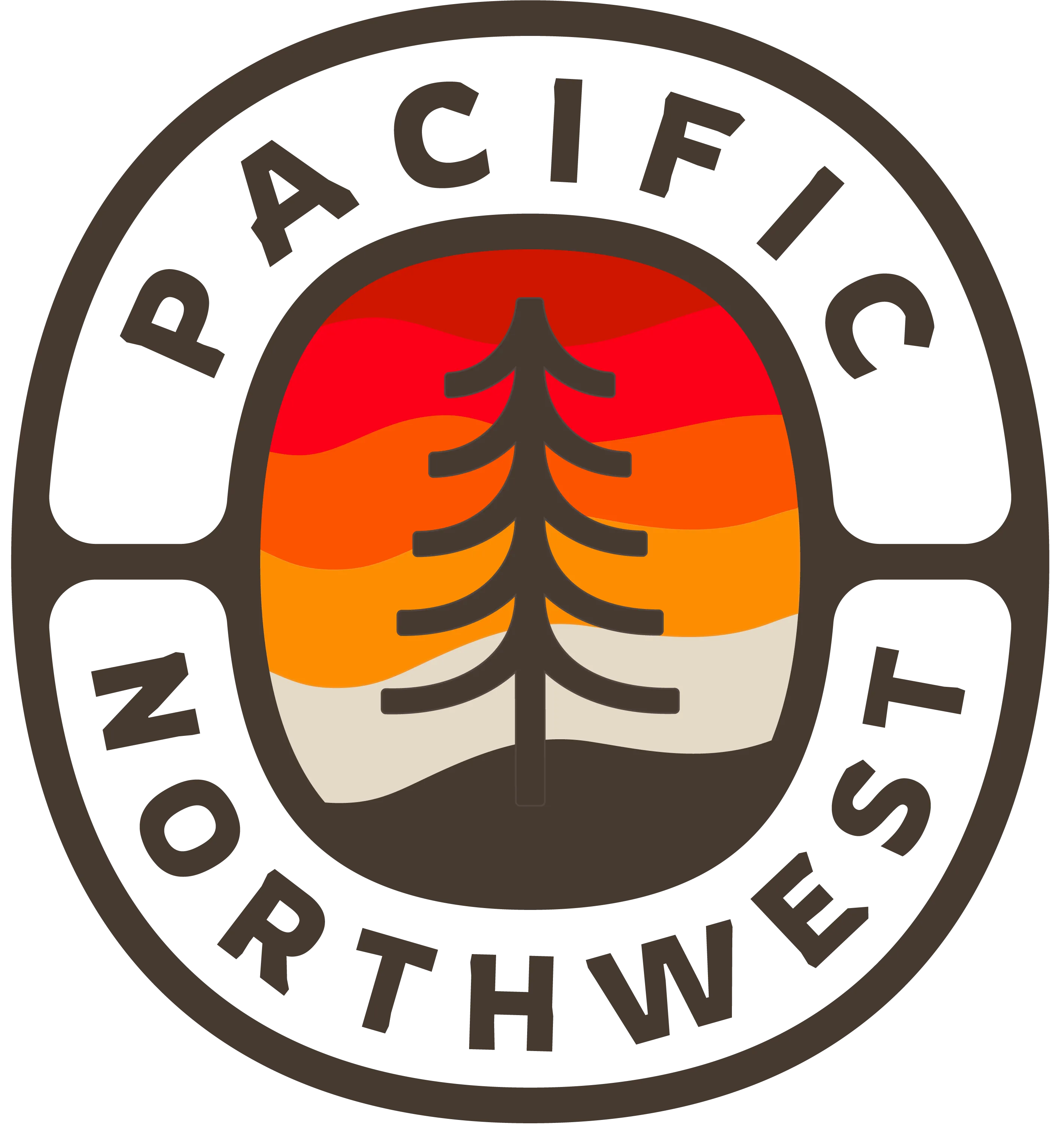 PNW Sunset Tree Pullover Hoodie