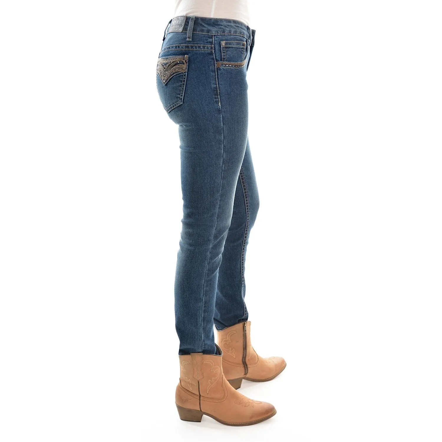 Pure Western Women's Vivienne Skinny Leg Jean 32 Leg Dusk