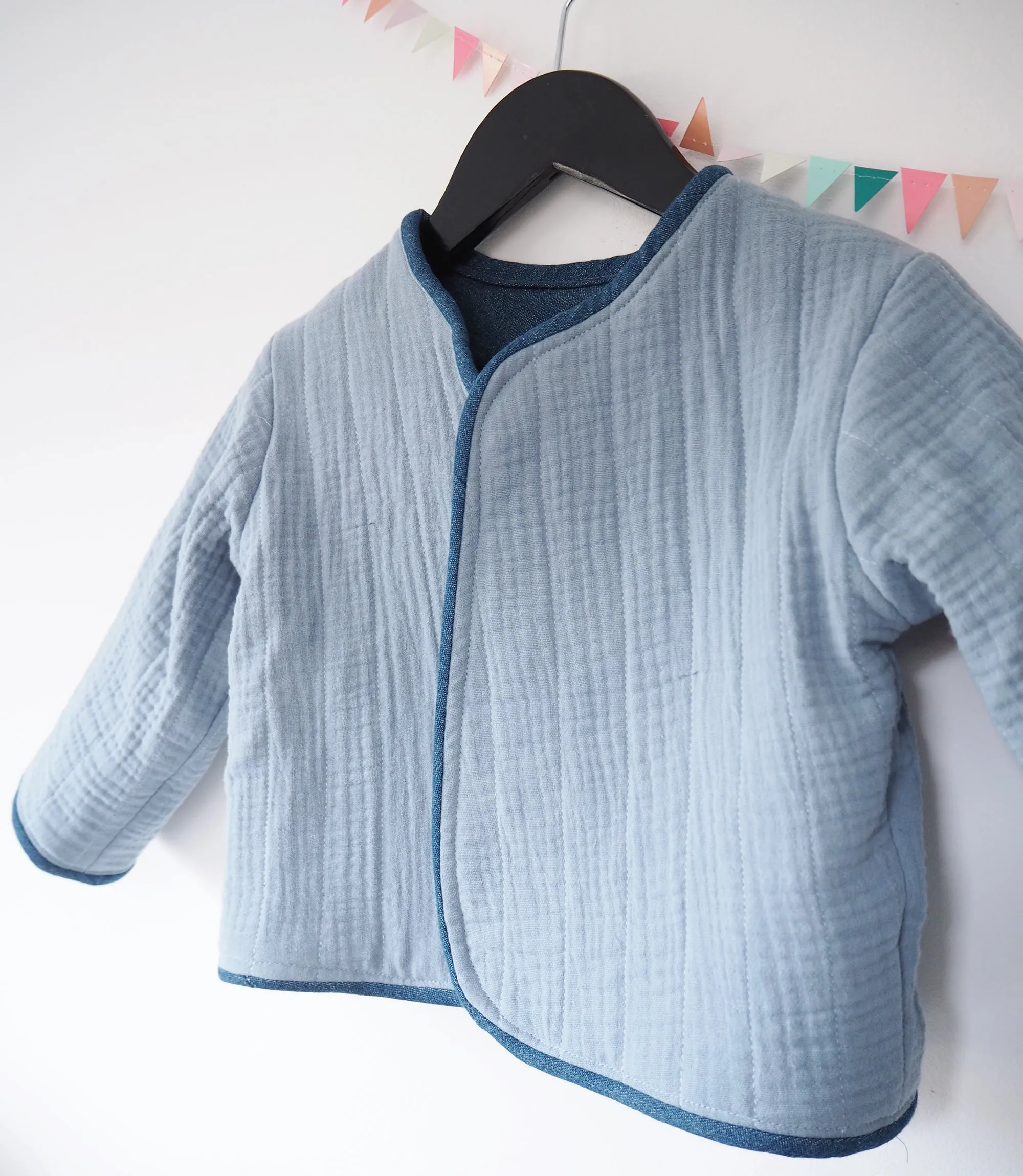 Quilted Baby and Child's Coat With Letter Motif