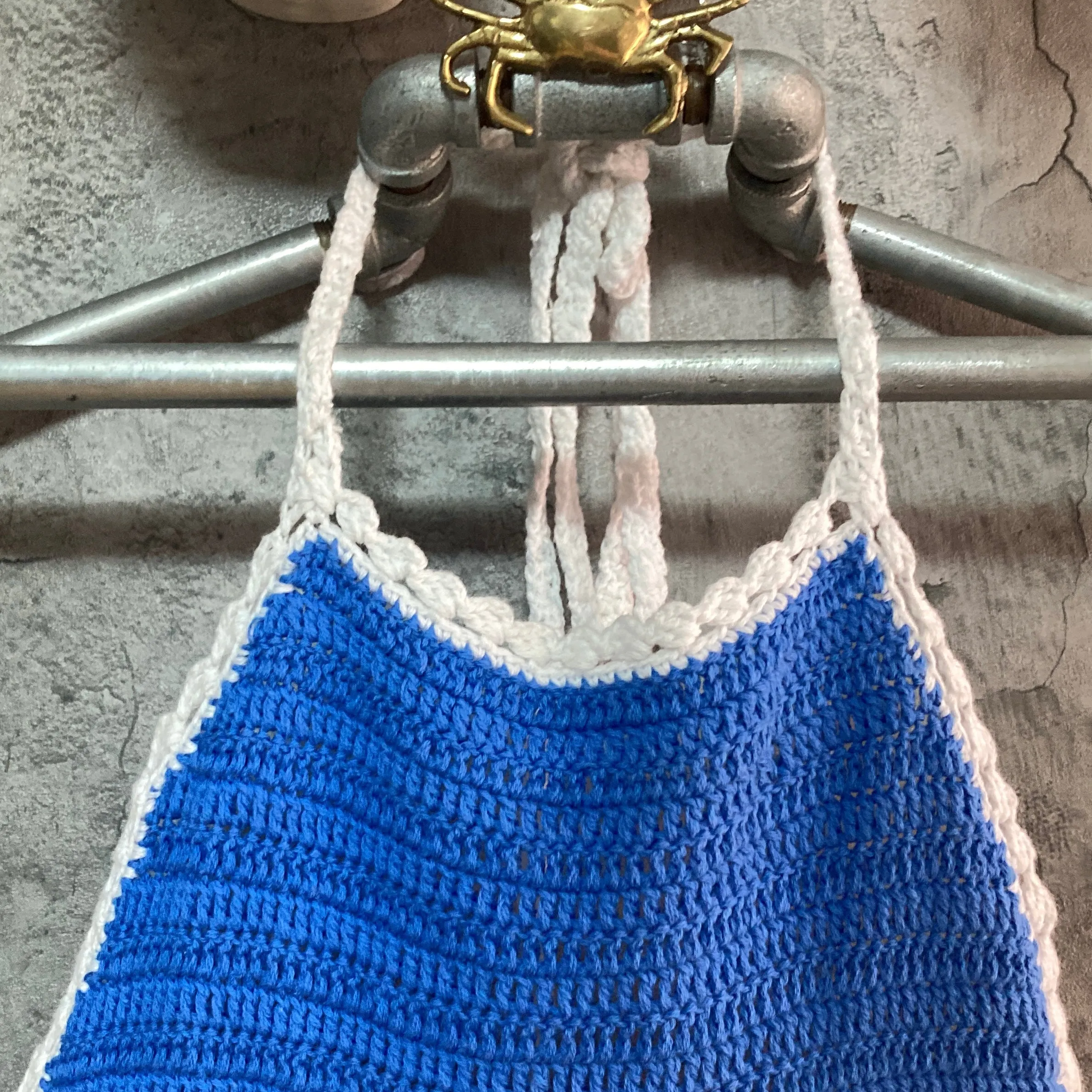 rainbow halterneck top forever21 blue