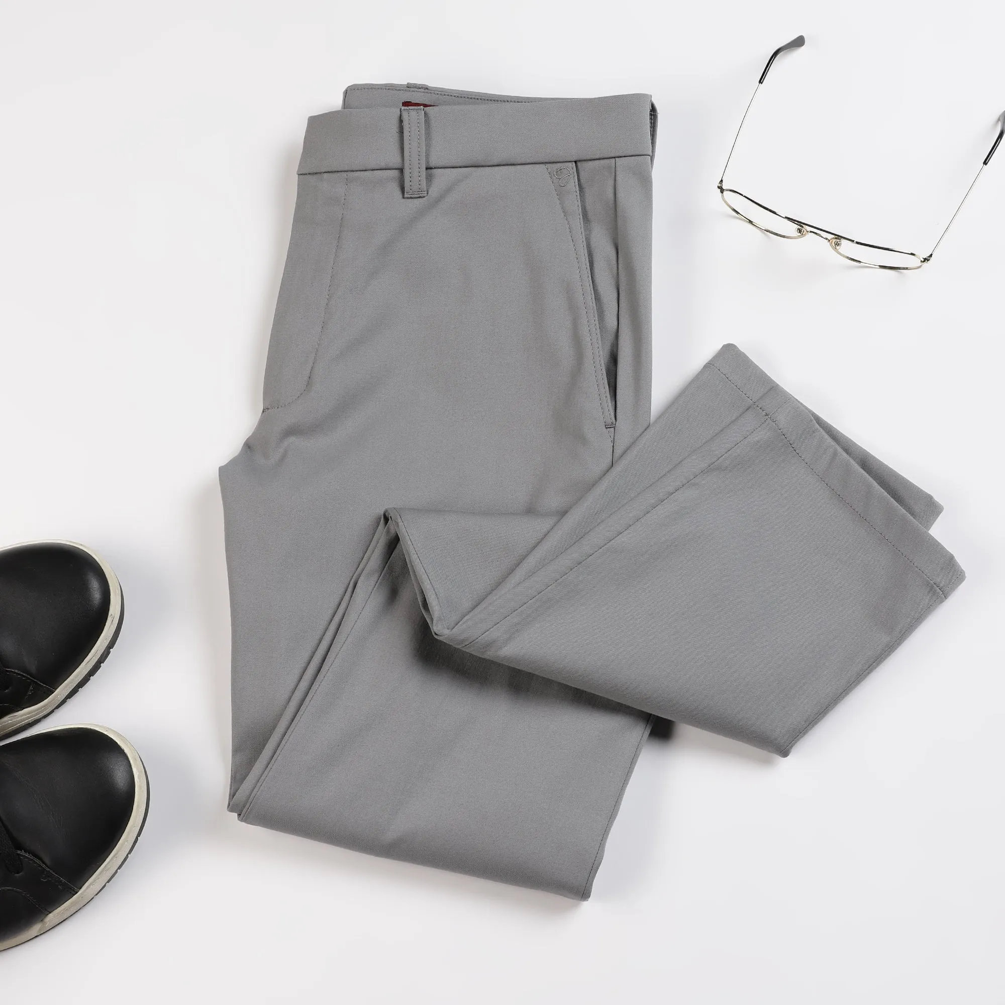 Regular Fit Luxe Chinos - Frost Grey