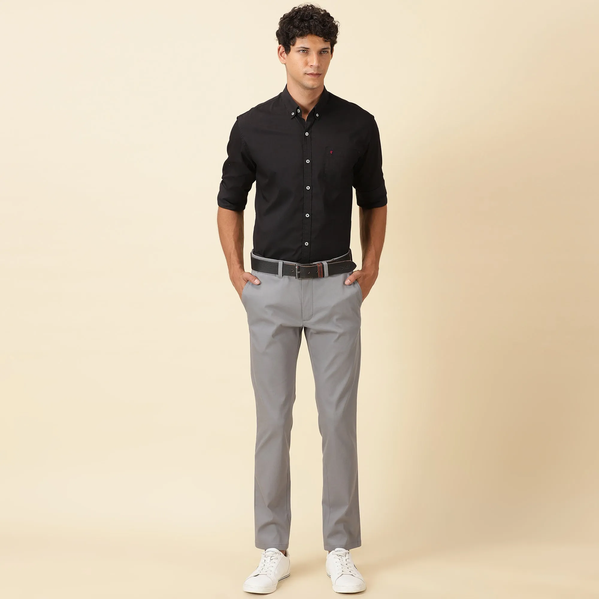 Regular Fit Luxe Chinos - Frost Grey