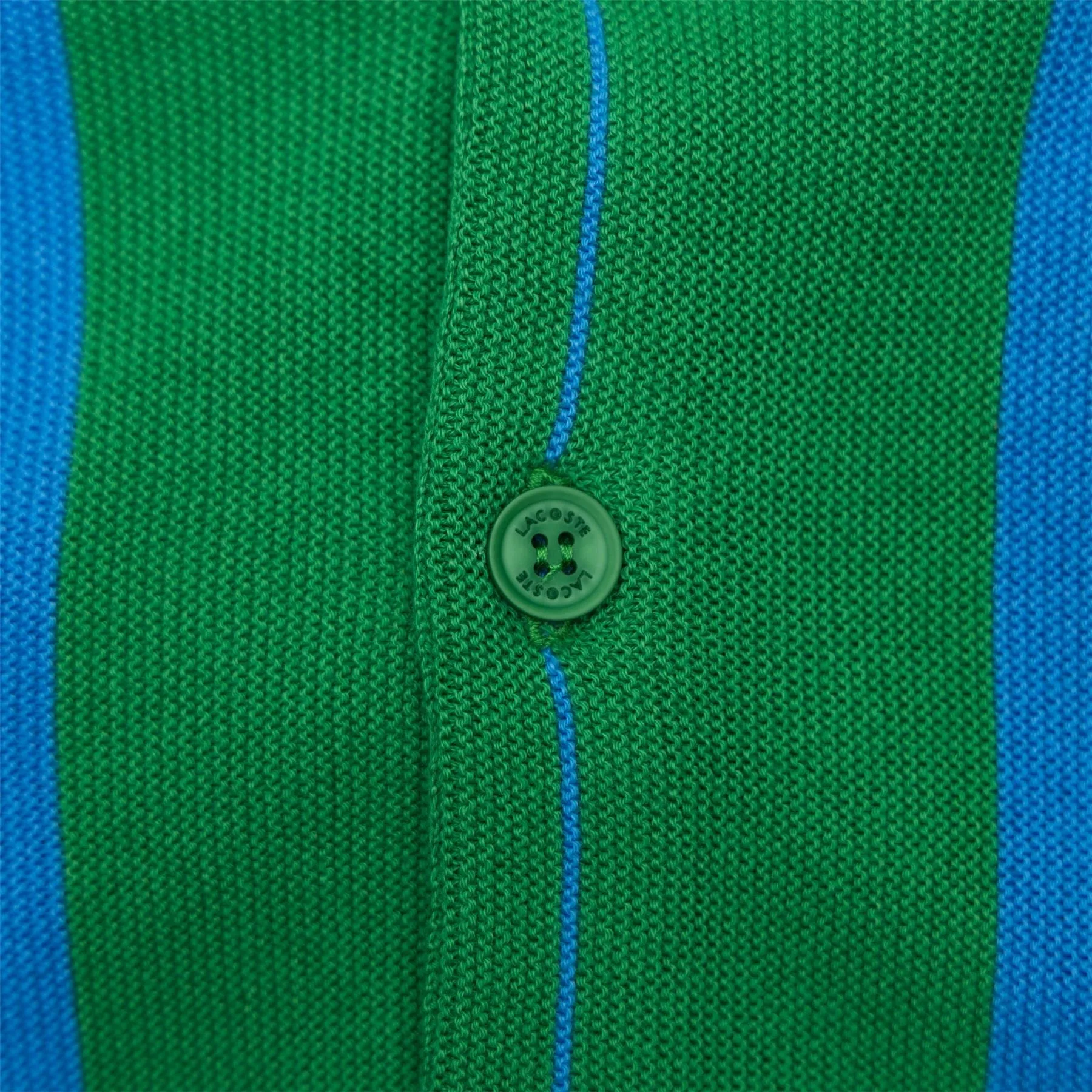 Ribbed Finished V-Neck Striped Cardigan Tarragon/Ethereal - SS23