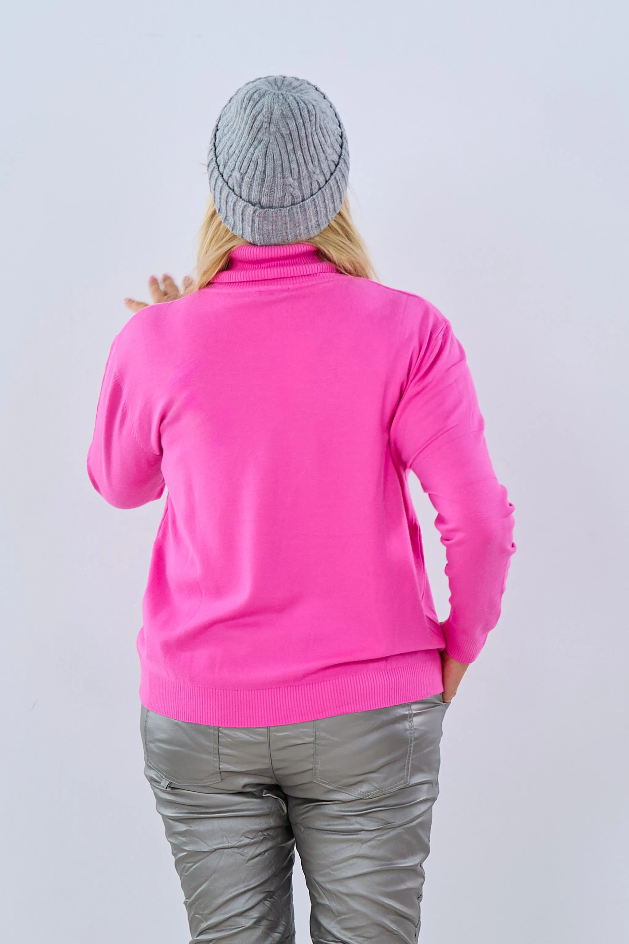 Rollkragen Pulli "Senora", pink