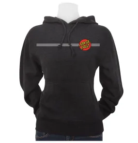 Santa Cruz Classic Dot Hooded Pullover Womens Sweatshirt Charcoal Heather