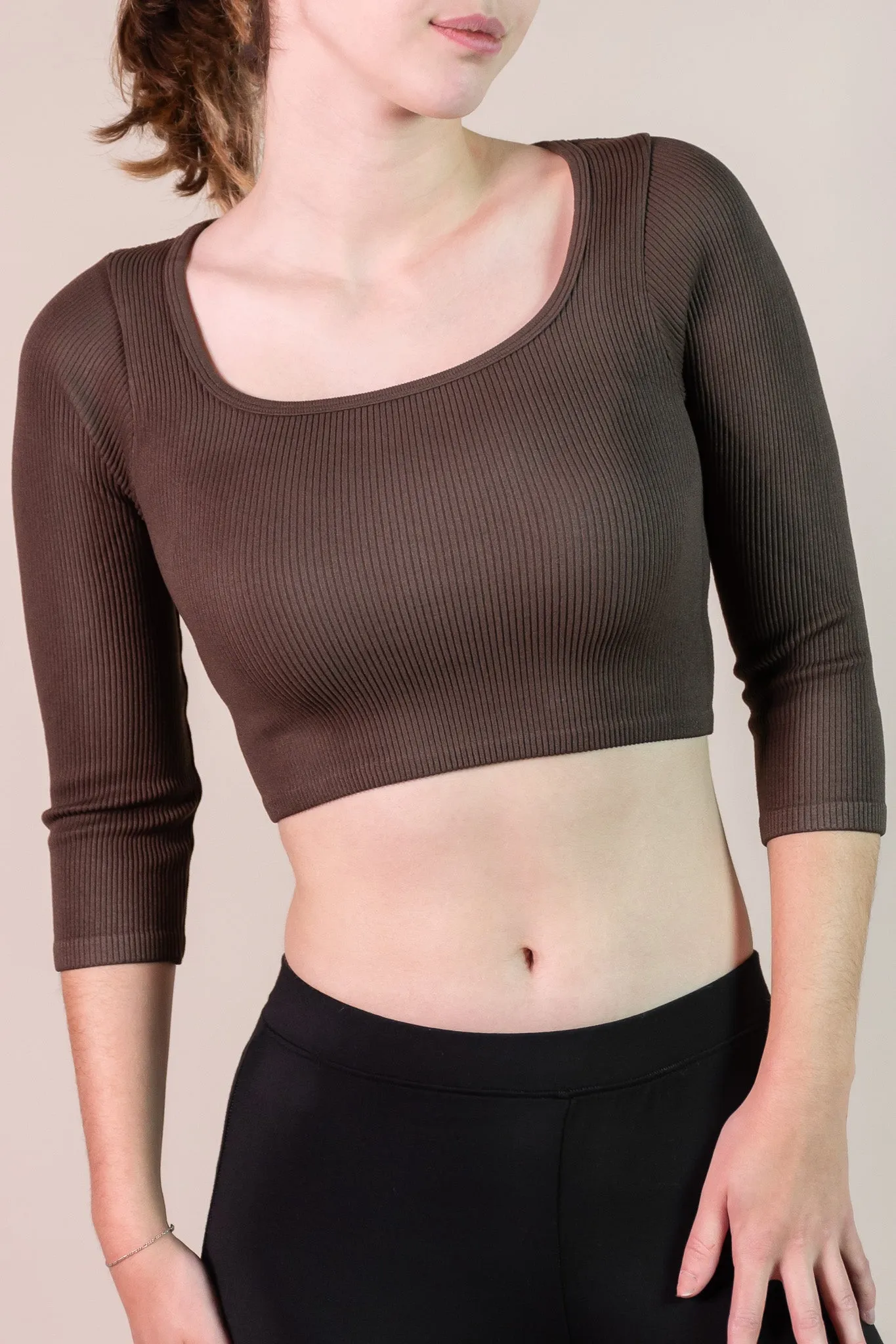 Seamless Long Sleeve Scoop Neck