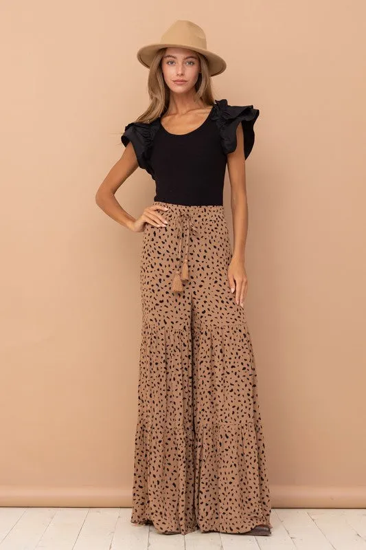 Shoulder Puff Ruffle Sleeve Bodysuit (3 Colors)