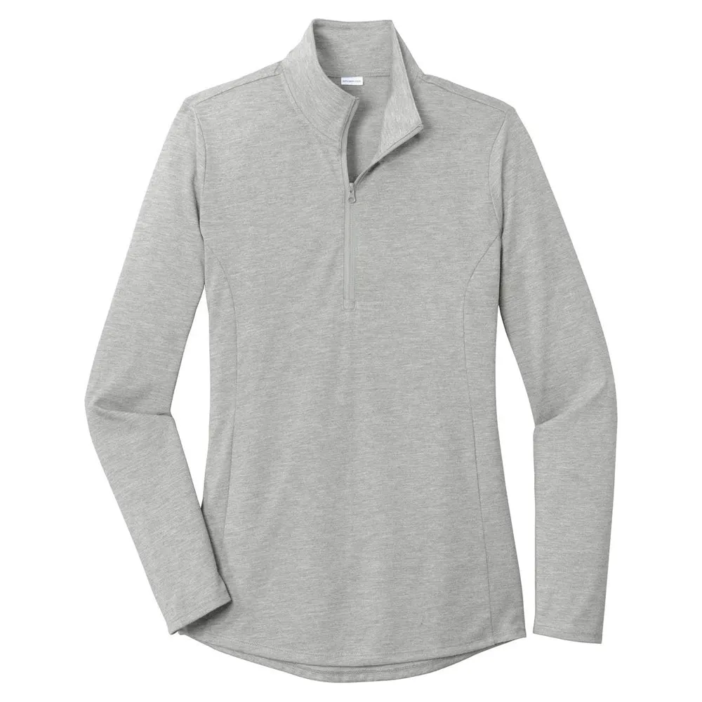 Sport-Tek ® Ladies PosiCharge ® Tri-Blend Wicking 1/4-Zip Pullover