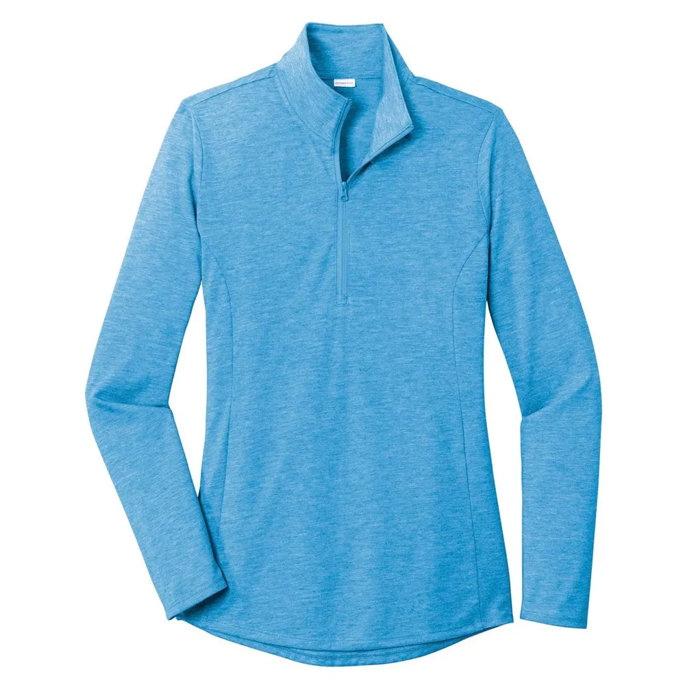Sport-Tek ® Ladies PosiCharge ® Tri-Blend Wicking 1/4-Zip Pullover