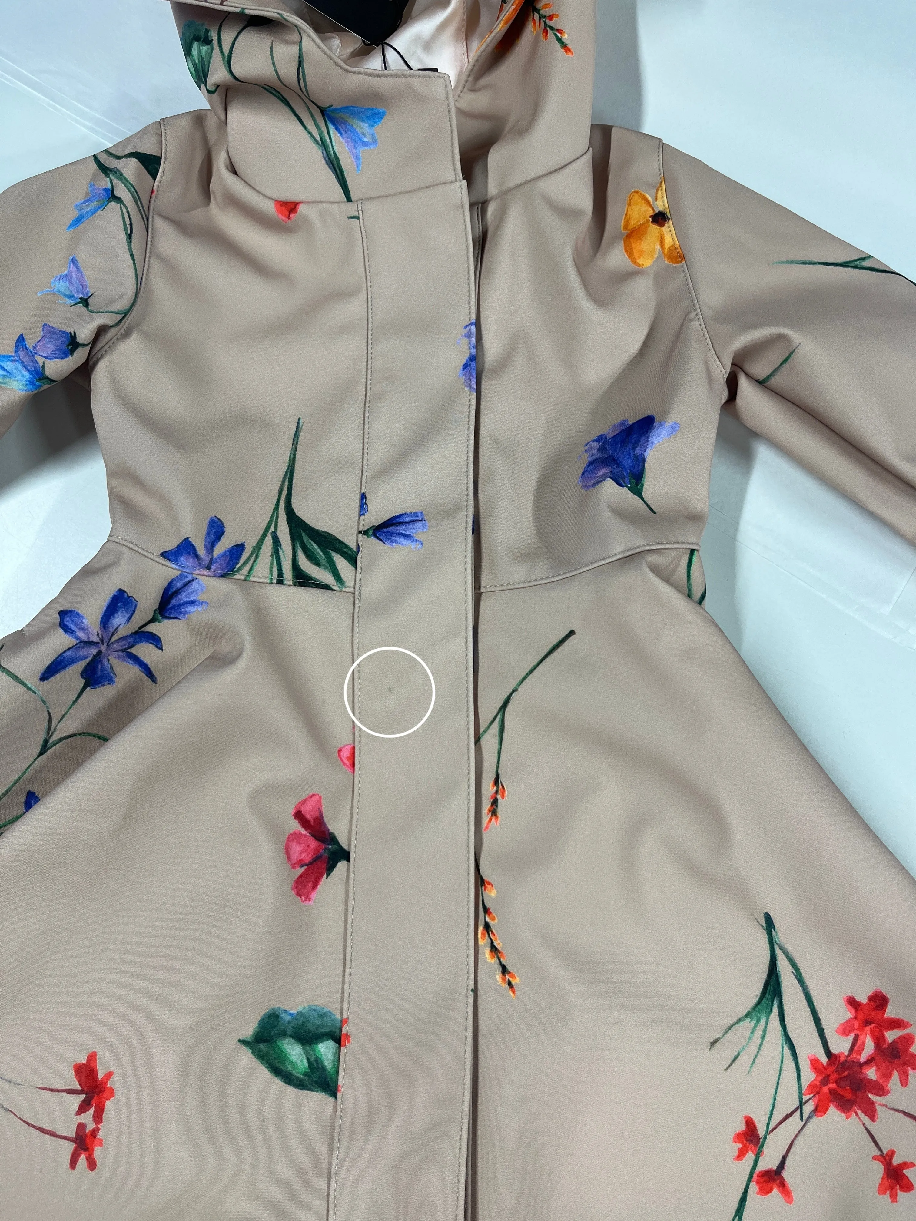 'Spring Bloom' Girls coat in size 98/104 (with imperfection)