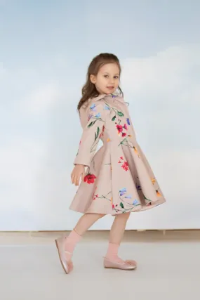 'Spring Bloom' Girls coat in size 98/104 (with imperfection)