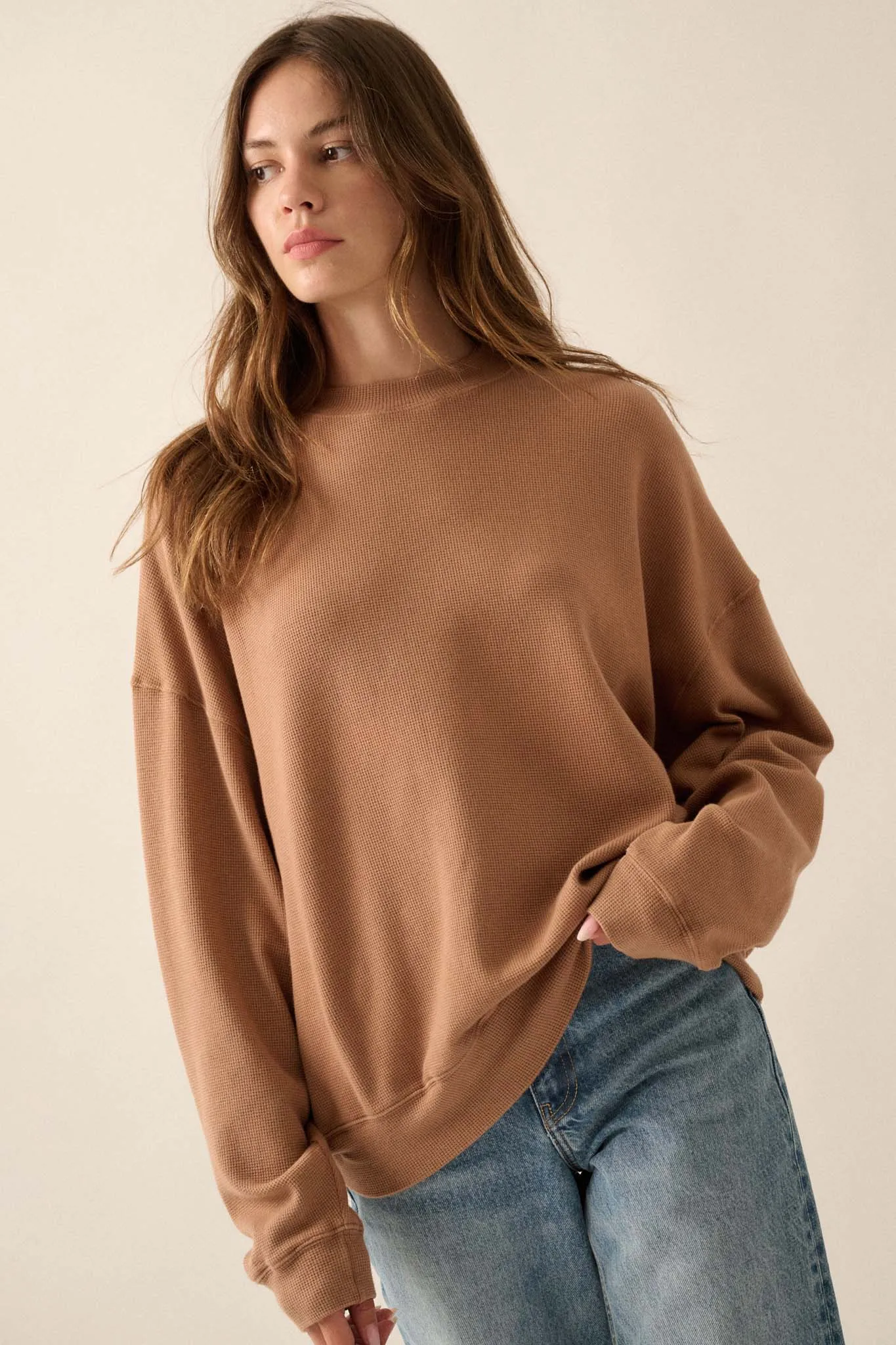 Stay Toasty Garment Dyed Thermal Pullover Top