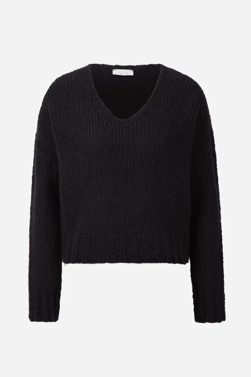 Strickpullover mit V-Ausschnitt