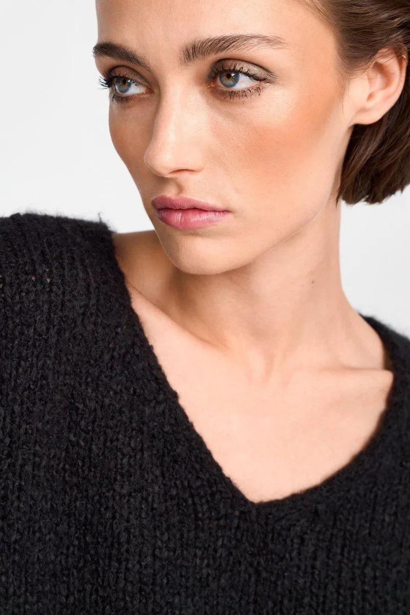Strickpullover mit V-Ausschnitt