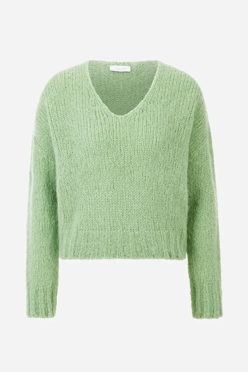 Strickpullover mit V-Ausschnitt