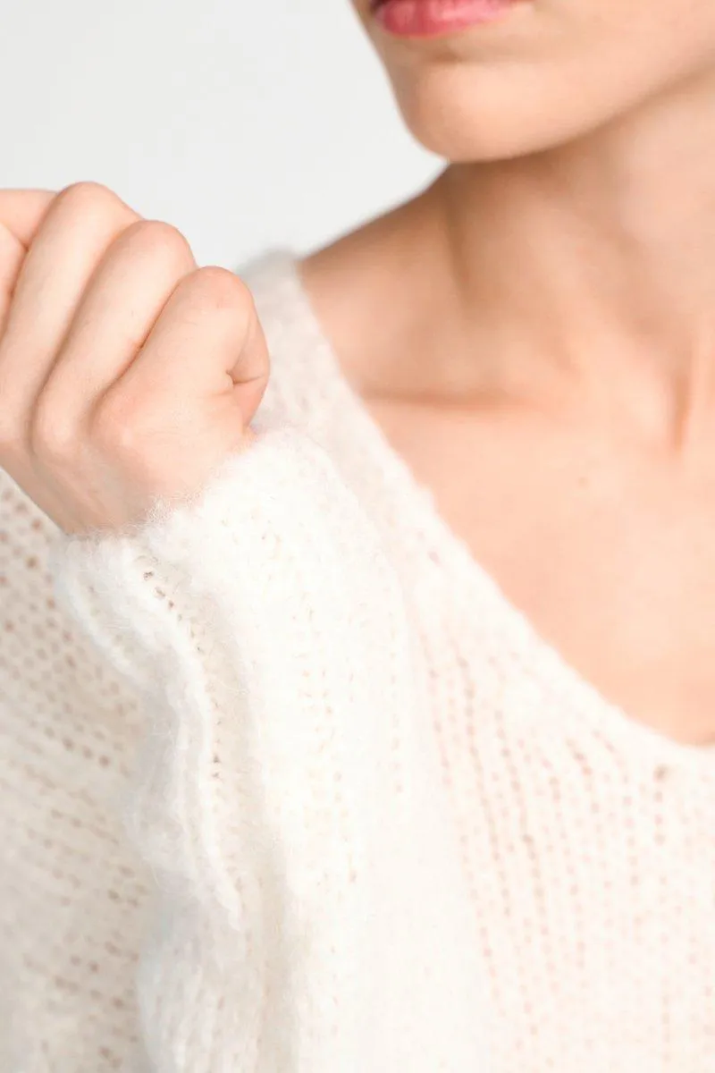 Strickpullover mit V-Ausschnitt