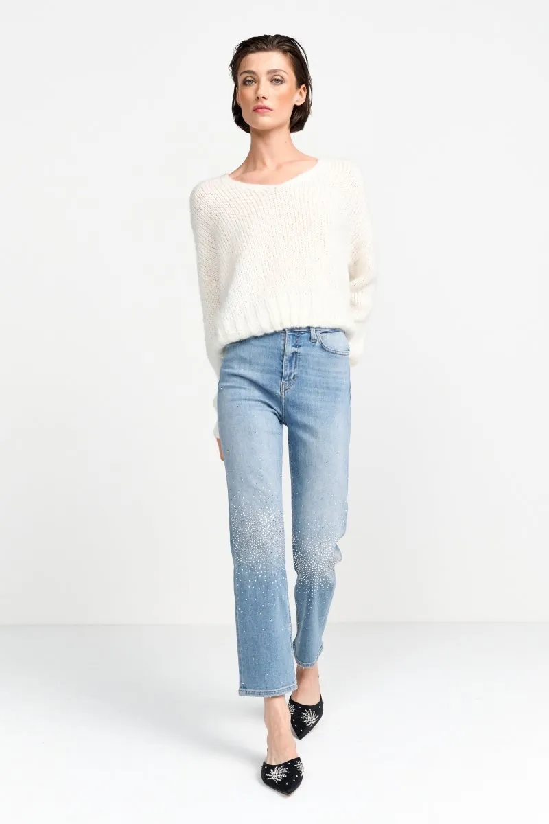 Strickpullover mit V-Ausschnitt