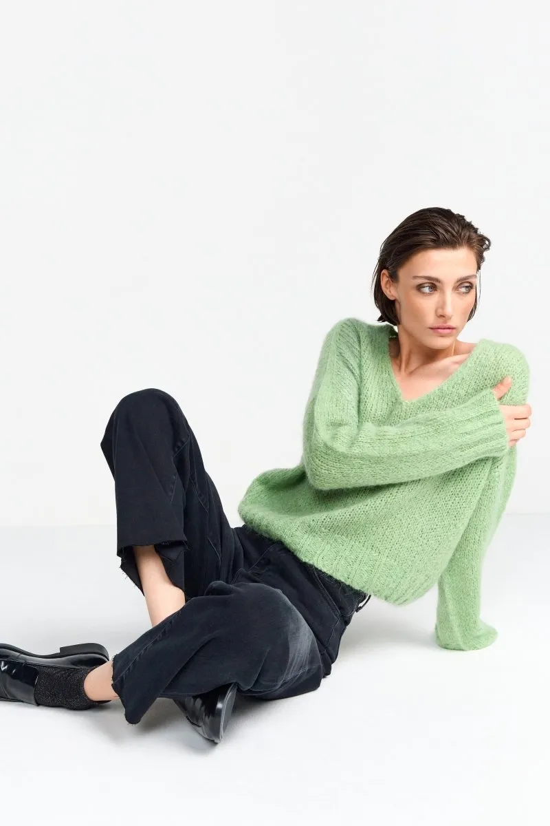 Strickpullover mit V-Ausschnitt