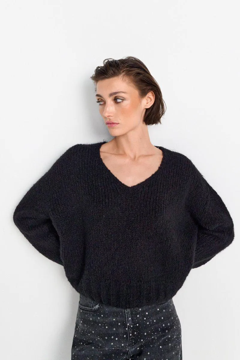 Strickpullover mit V-Ausschnitt