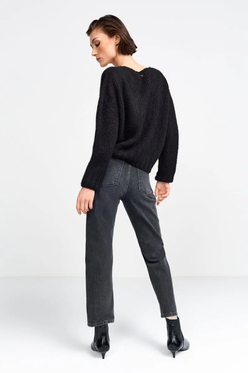 Strickpullover mit V-Ausschnitt