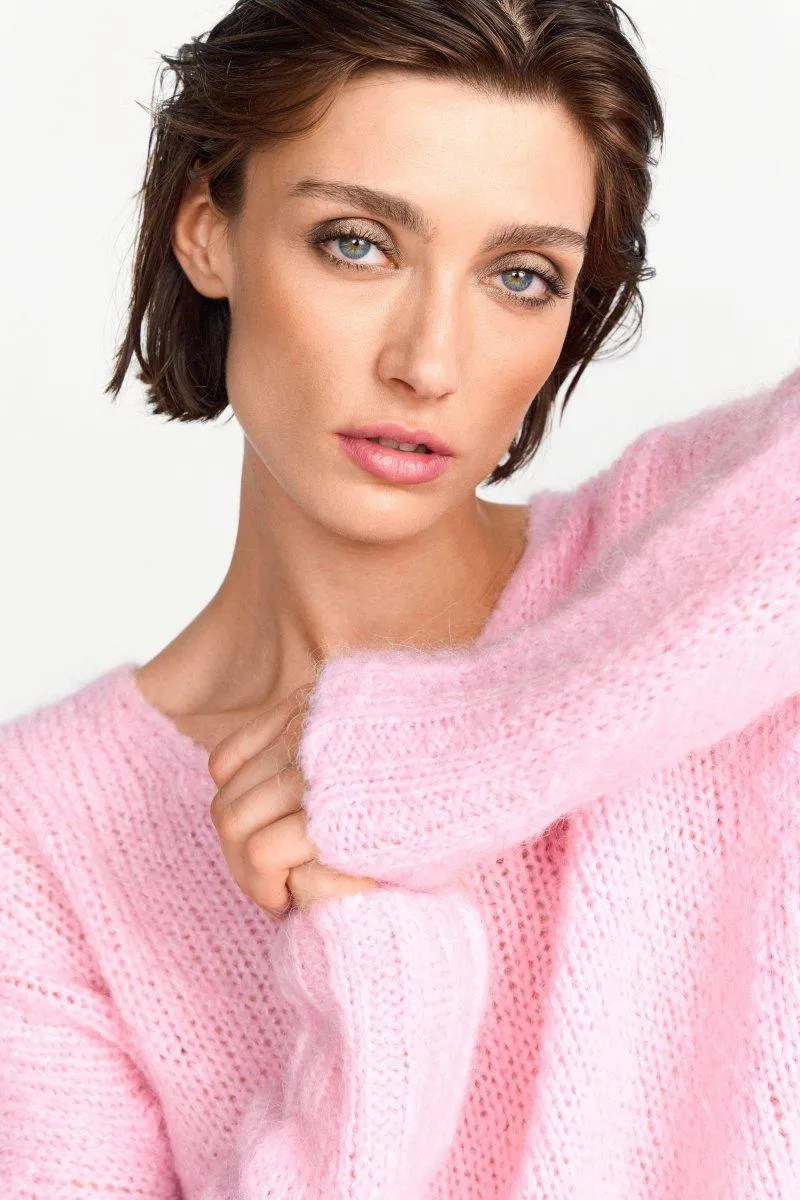 Strickpullover mit V-Ausschnitt