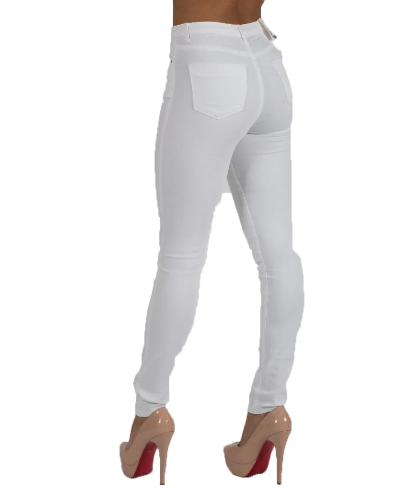 Toxik3 L185-9 High Waist Skinny Jeans - White