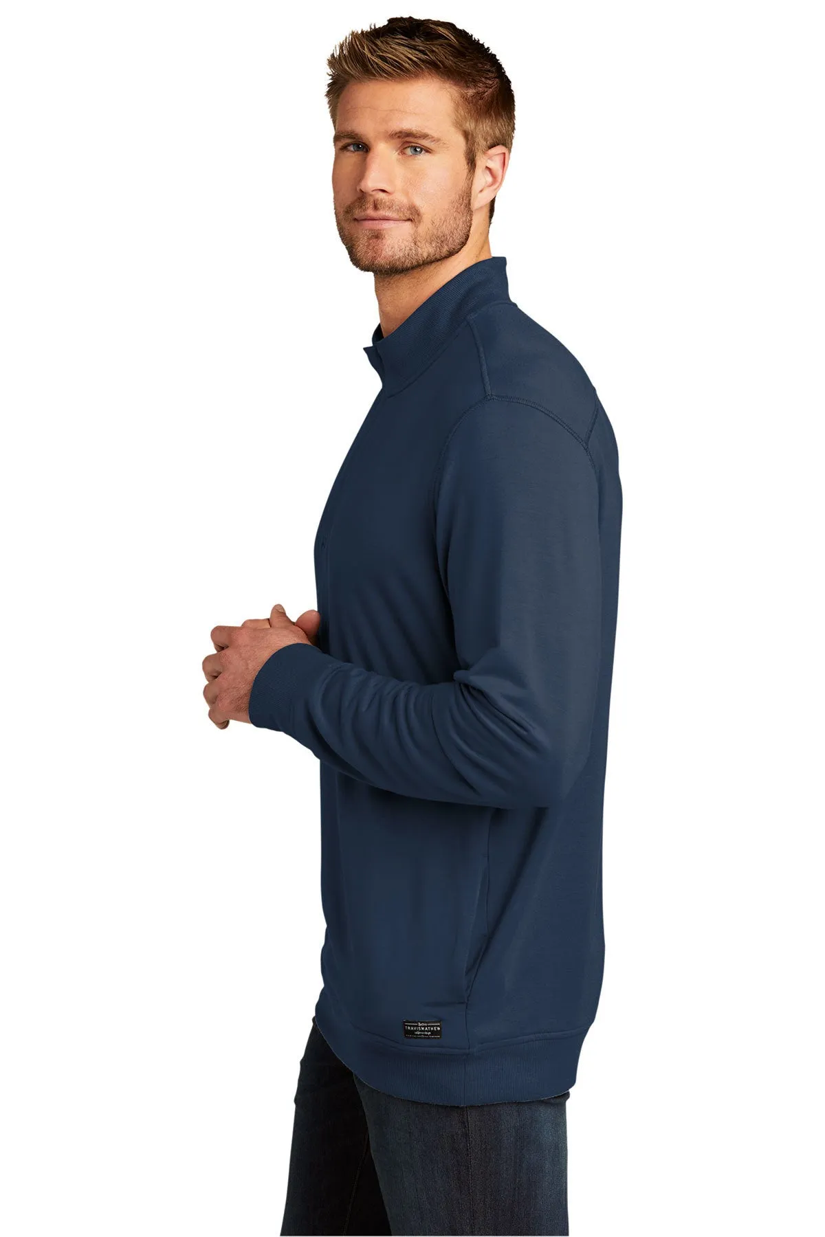 TravisMathew Newport 1/4-Zip Fleece Blue Nights