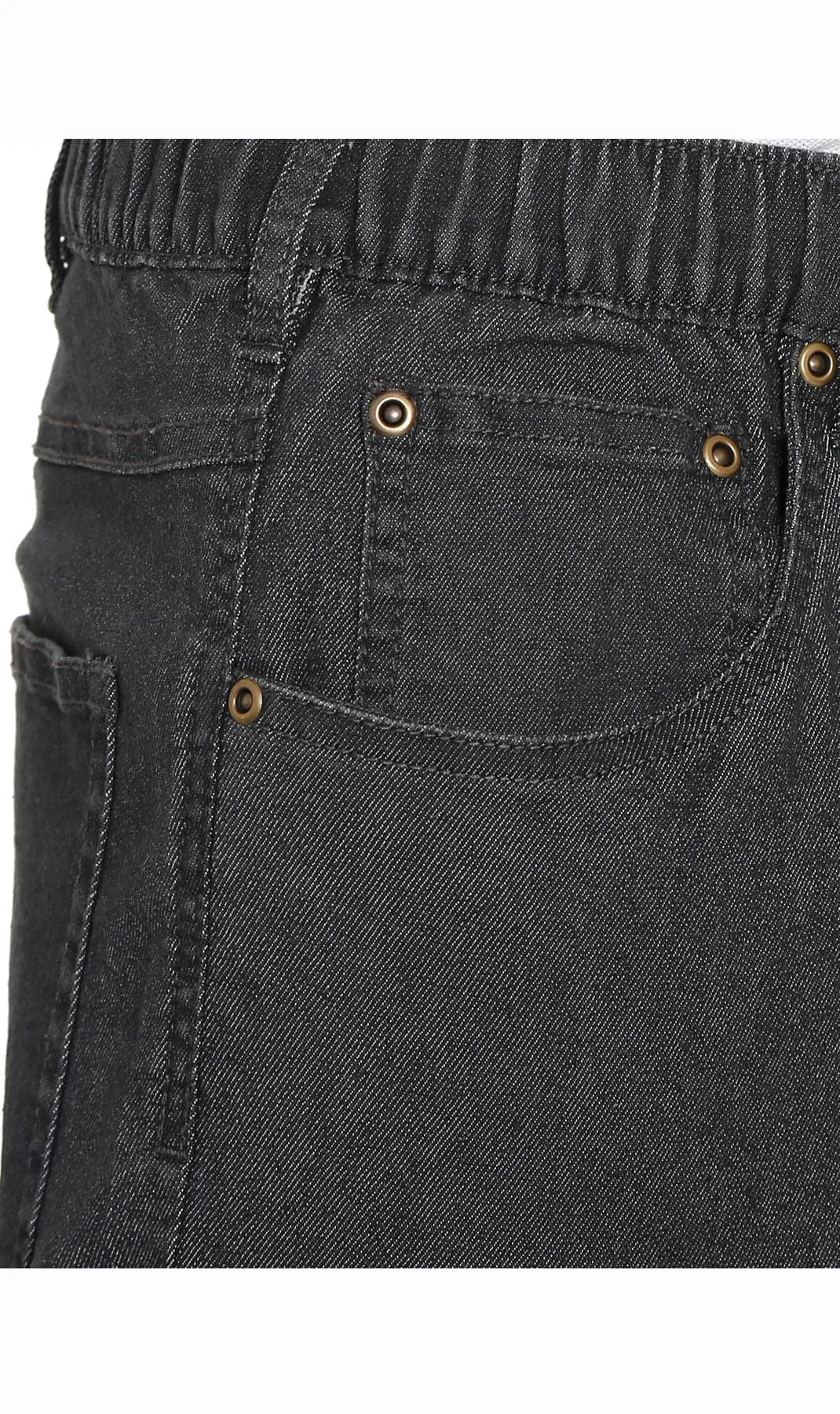 Turtle Bay New York Men's Casual Elastic Waist Denim & Twill Pull on Jeans Pants