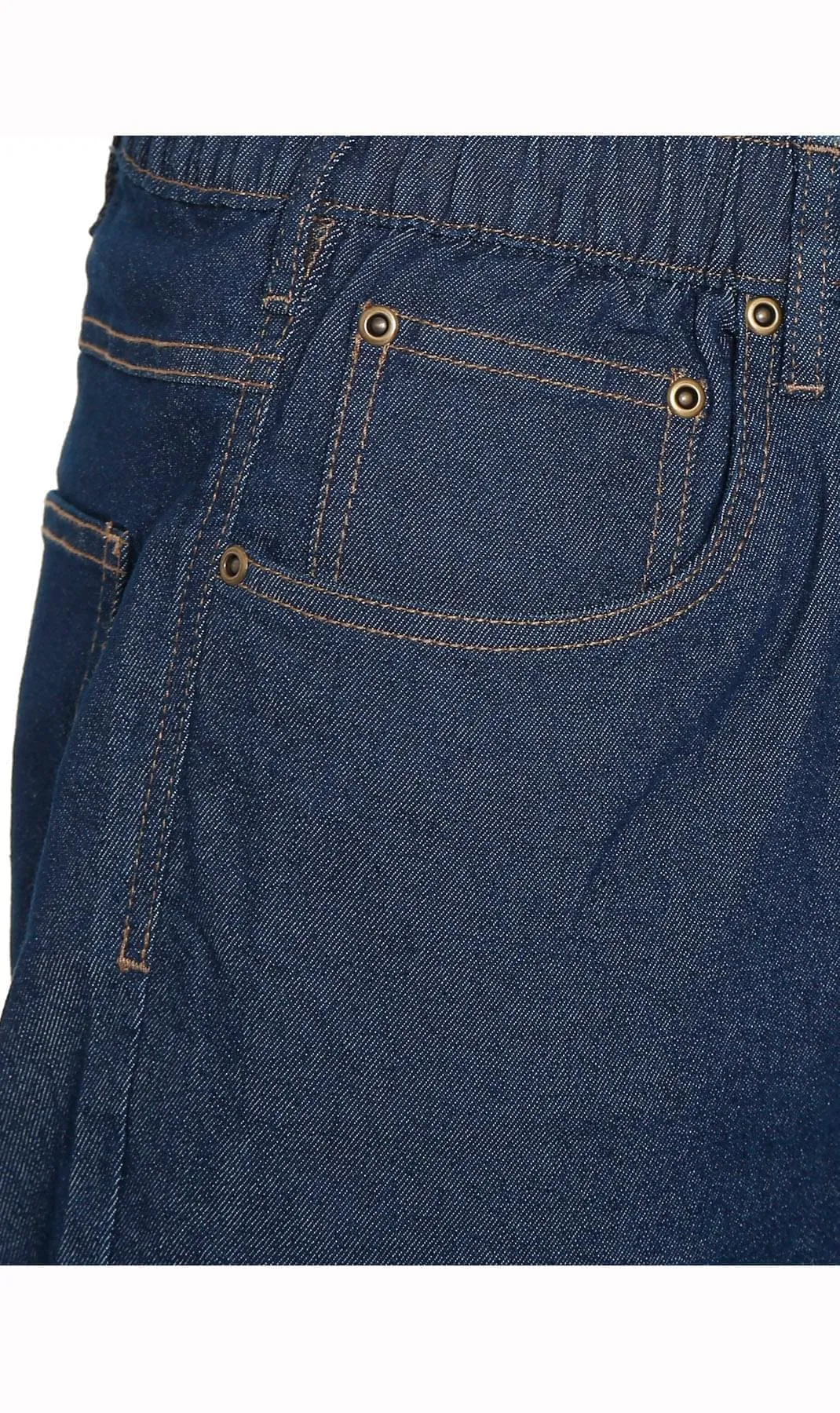 Turtle Bay New York Men's Casual Elastic Waist Denim & Twill Pull on Jeans Pants
