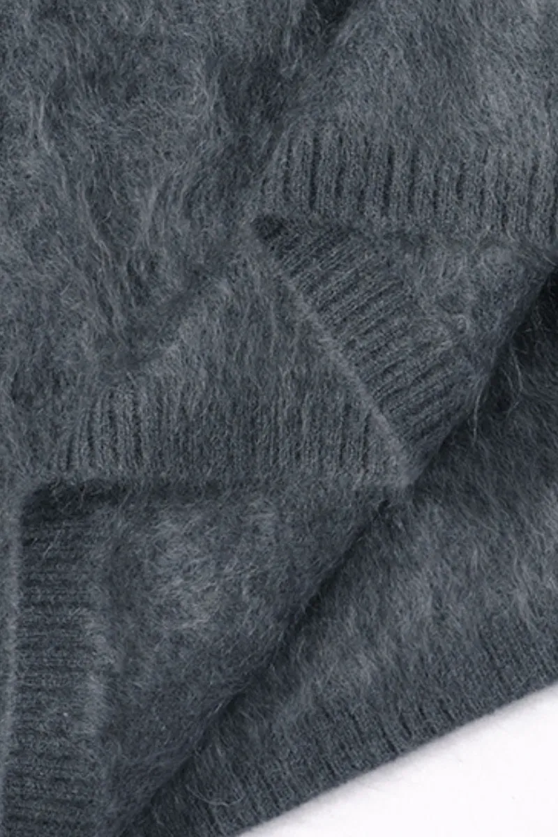 Ultrafine One-Button Brushed Cashmere Cardigan