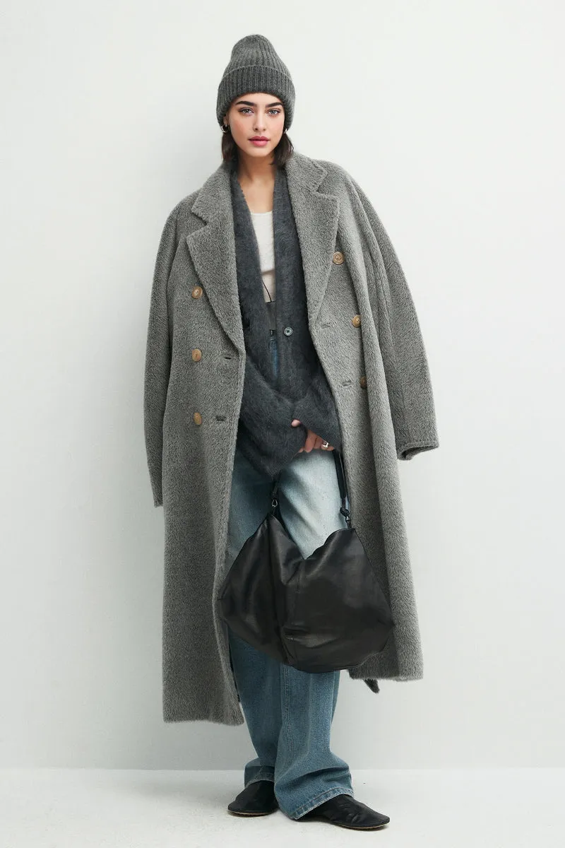 Ultrafine One-Button Brushed Cashmere Cardigan