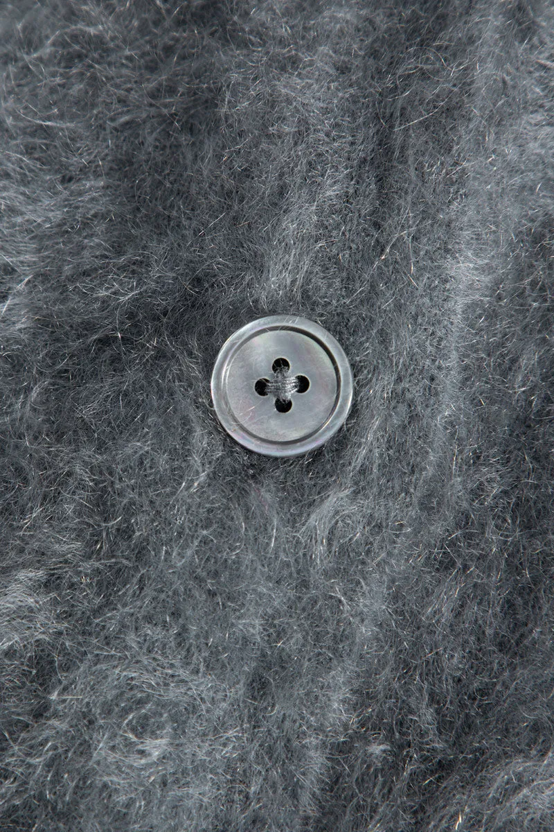 Ultrafine One-Button Brushed Cashmere Cardigan