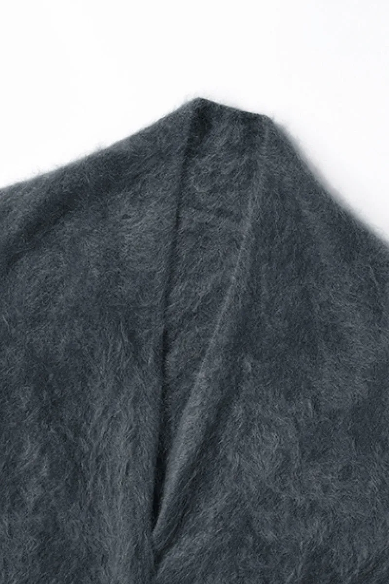 Ultrafine One-Button Brushed Cashmere Cardigan