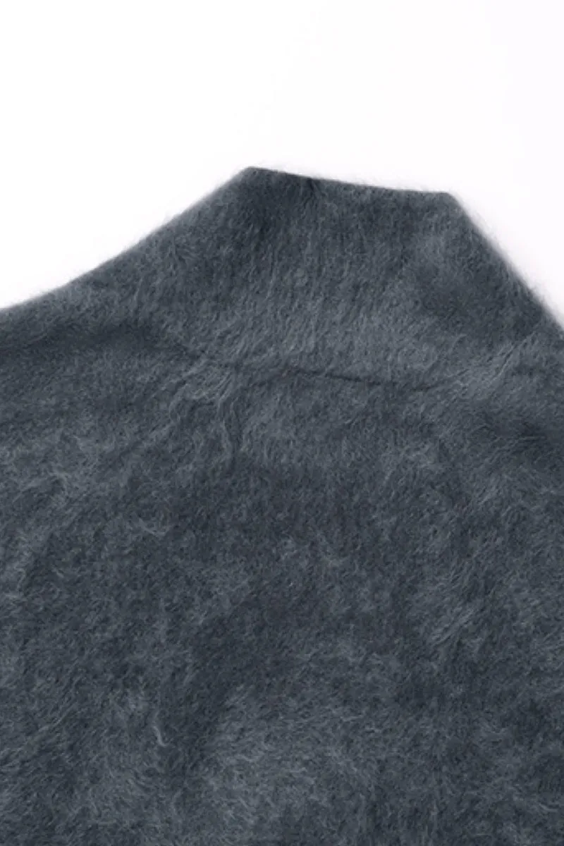 Ultrafine One-Button Brushed Cashmere Cardigan