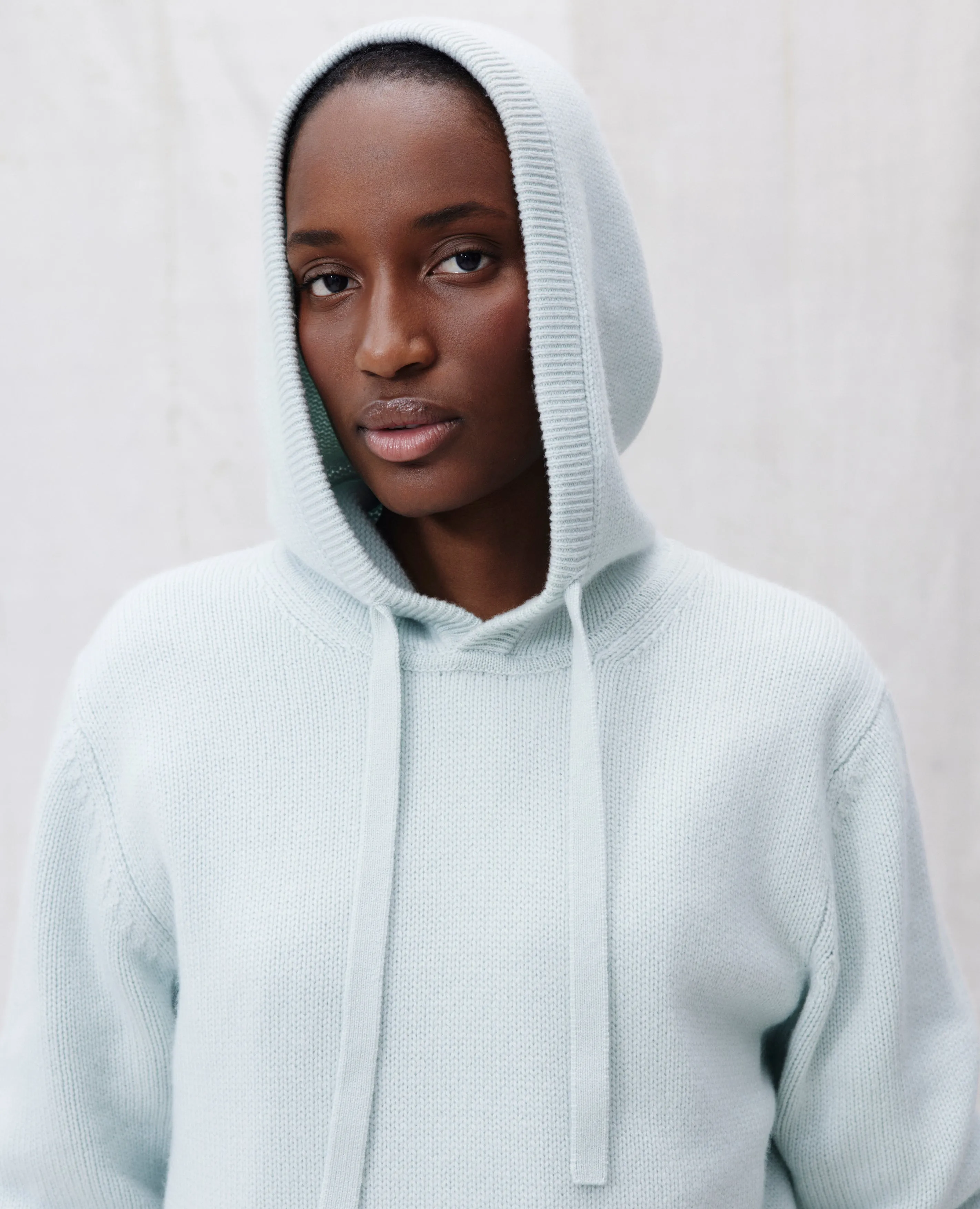 Unisex Kapuzen Pullover aus Cashmere in Grün