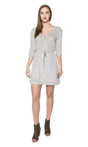 Valln V Neck Drawstring Dress
