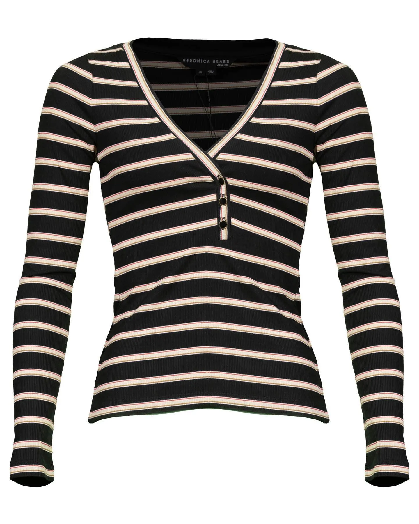 Veronica Beard Shailee Stripe Henley Top