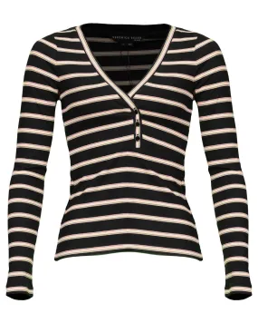 Veronica Beard Shailee Stripe Henley Top
