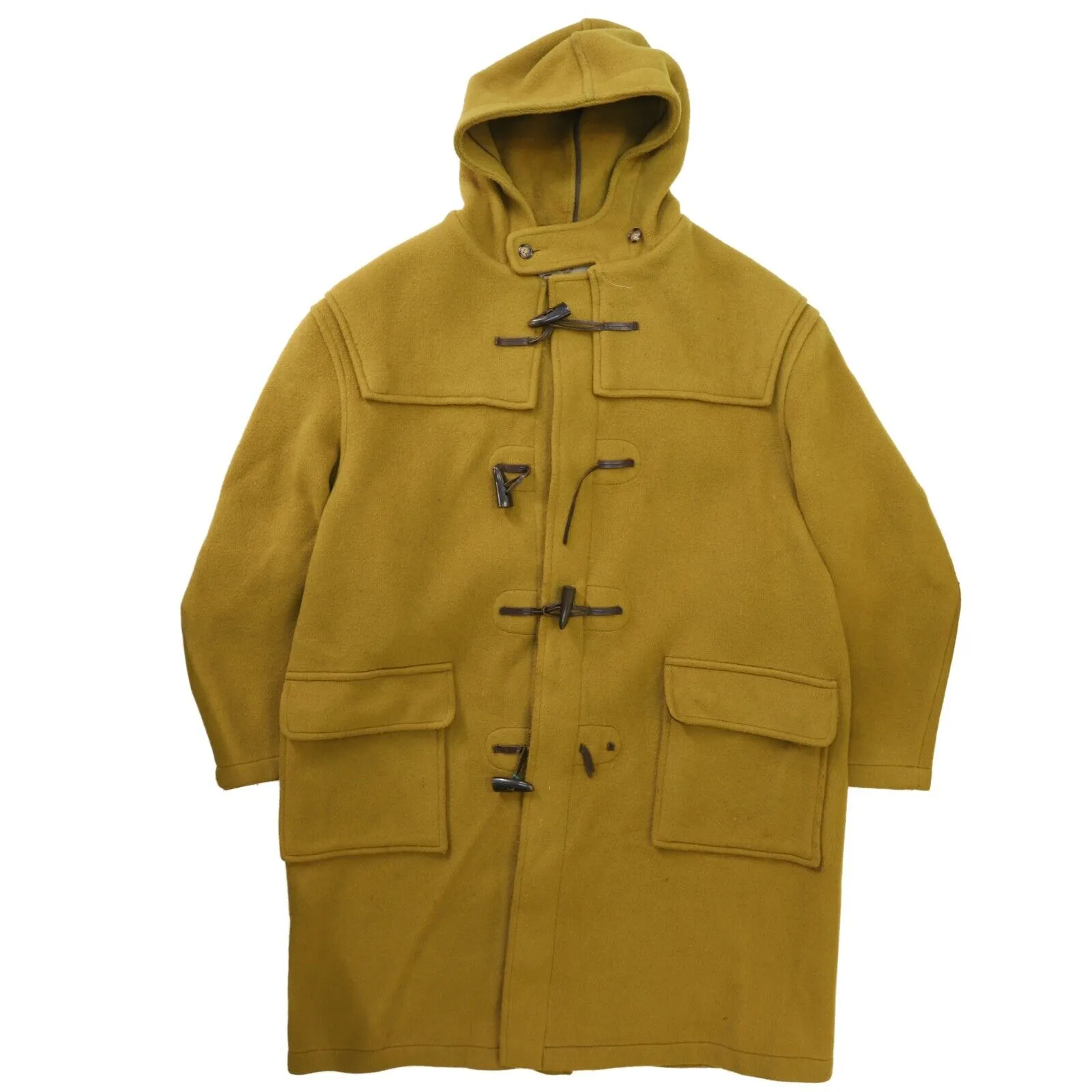 Vintage Gloverall Duffle Wool Coat Jacket Size Large Green